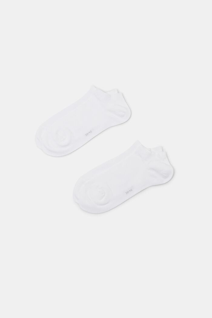 2-pak sokker, økologisk bomuld, WHITE, detail image number 0