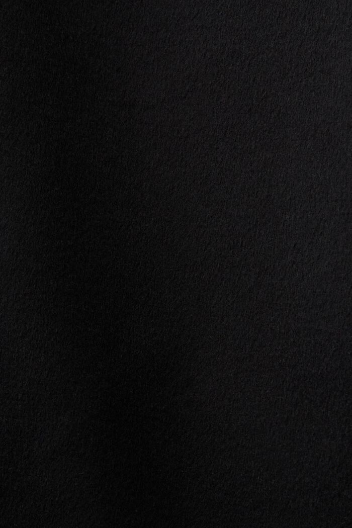Frakke i uldblanding, BLACK, detail image number 5