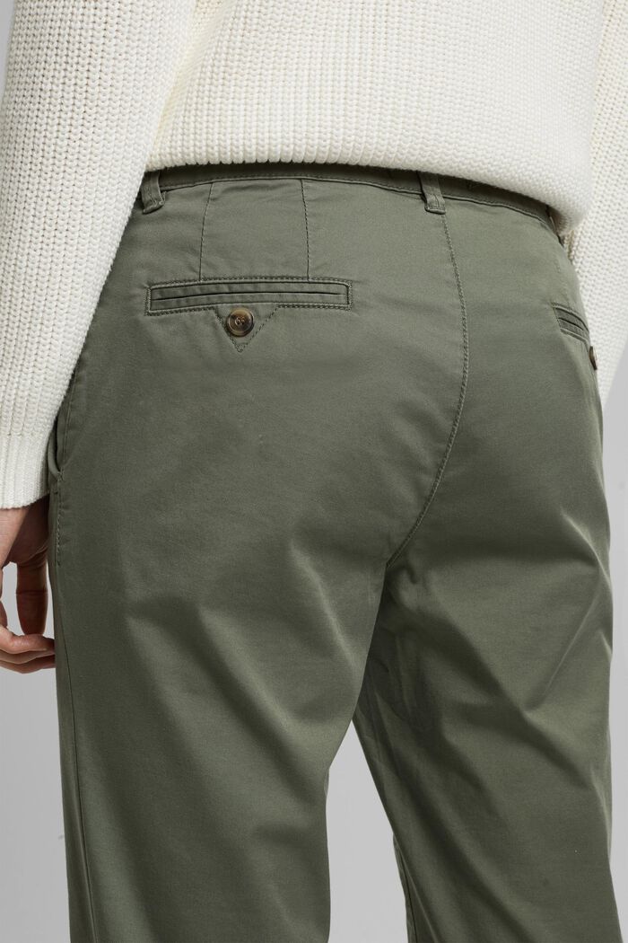 Stretch-chinos med lycra xtra life™, KHAKI GREEN, detail image number 2