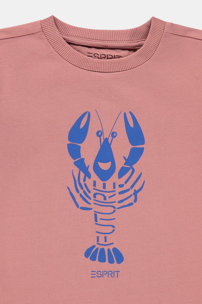 T-shirt med hummer-print, 100% bomuld, OLD PINK, detail image number 2