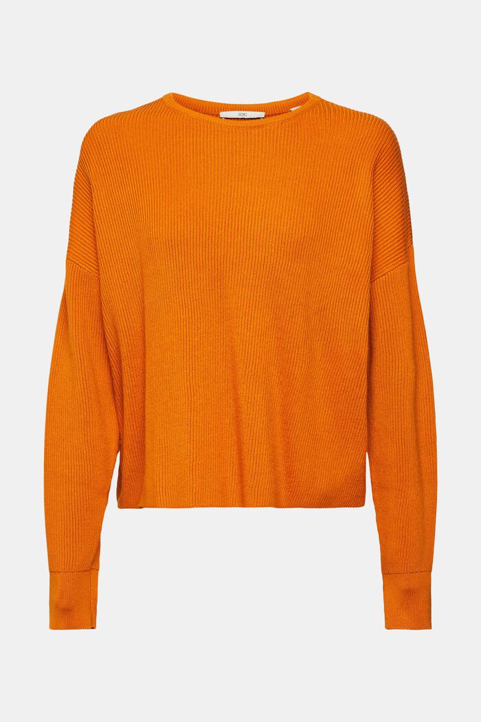 Stribet sweater, ORANGE, overview