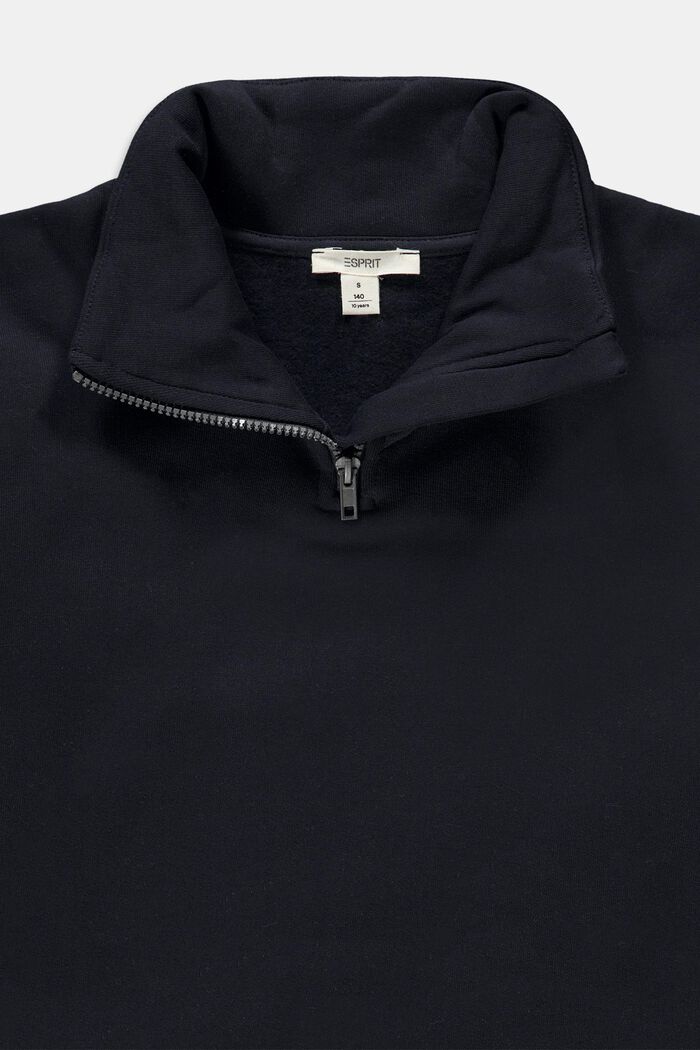 Sweatshirt med lynlås i halv længde, NAVY, detail image number 2