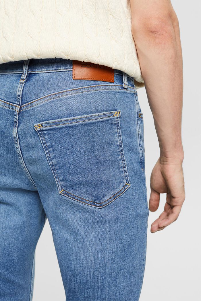 Skinny jeans med mellemhøj talje, BLUE LIGHT WASHED, detail image number 3