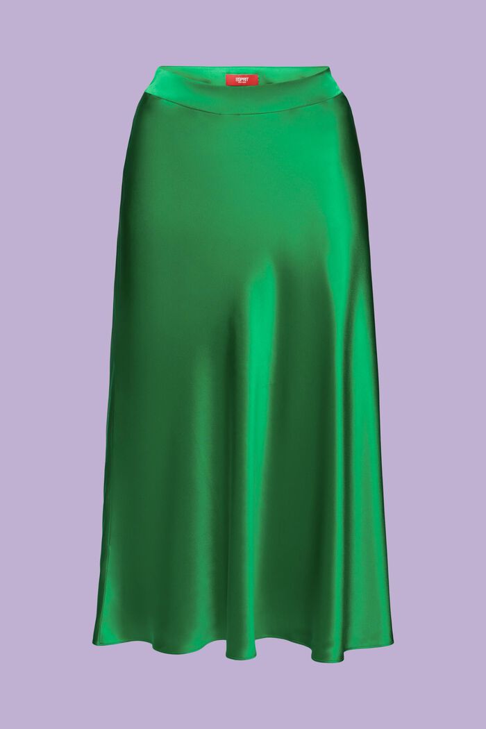 Midinederdel i silke, GREEN, detail image number 6