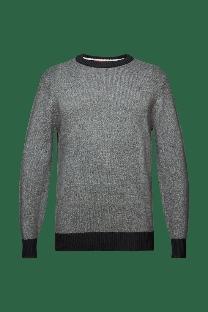 Sweater i uldmiks med rund hals, MEDIUM GREY, detail image number 6