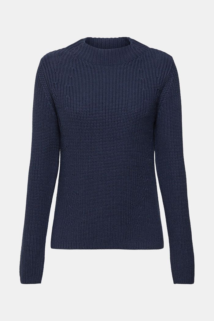 Stribet sweater, NAVY, overview