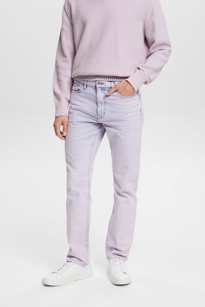 Lige jeans med mellemhøj talje, LAVENDER, detail image number 0