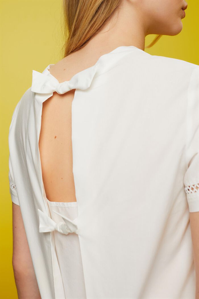 Bluse med åben ryg, TENCEL™, WHITE, detail image number 2