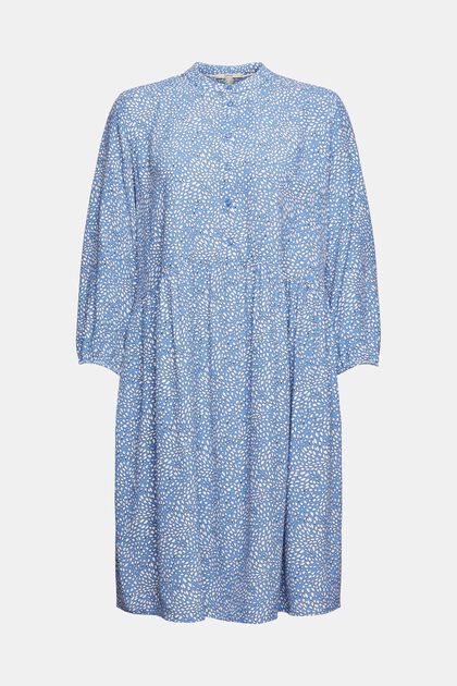 Mønstret kjole, LENZING™ ECOVERO™, LIGHT BLUE LAVENDER, overview