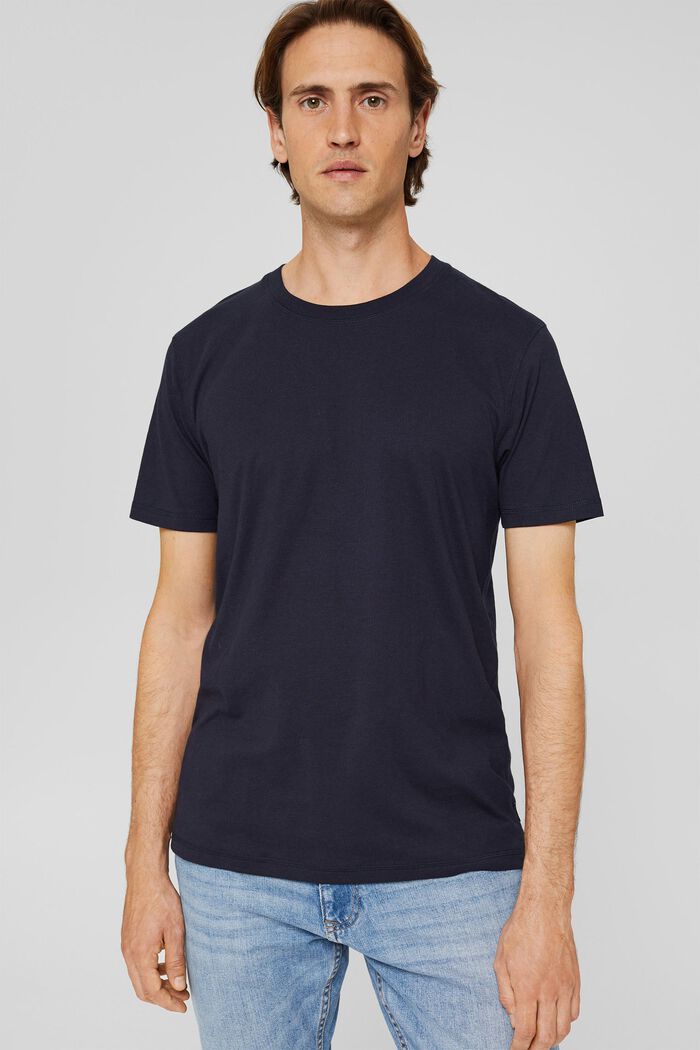 Genanvendte materialer: jersey-T-shirt med THERMOLITE®, NAVY, overview