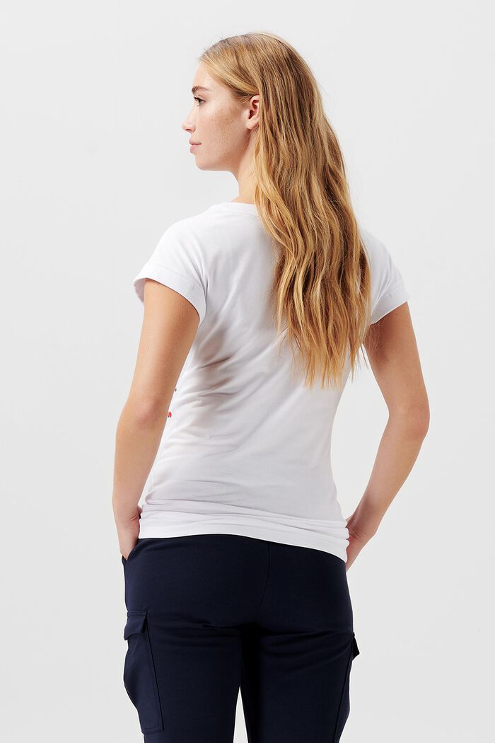 T-shirt med hjerteprint, BRIGHT WHITE, detail image number 1