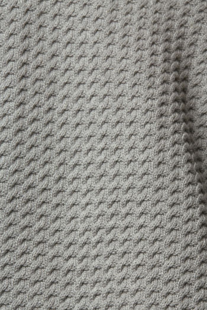 Sweater i strukturstrik, MEDIUM GREY, detail image number 5
