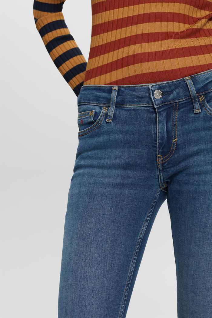 Cropped bootcut-jeans med lav talje, BLUE MEDIUM WASHED, detail image number 2