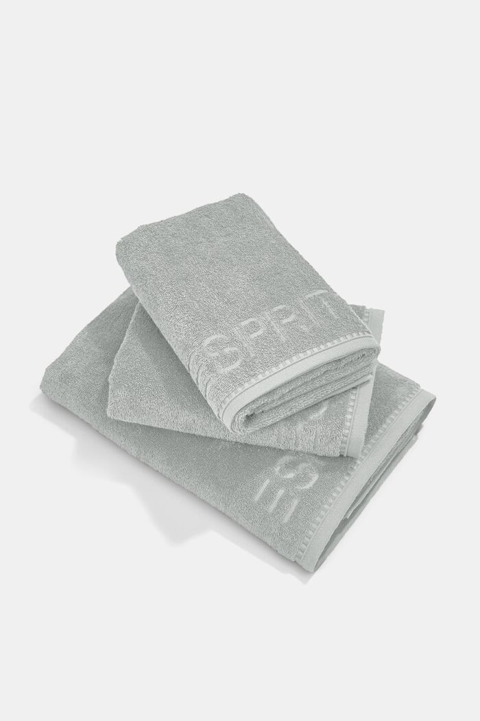 Med TENCEL™: Håndklædesæt af frotté med 3 stk., STONE, overview