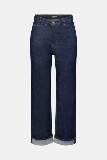 Premium lige jeans med høj talje og ægkant