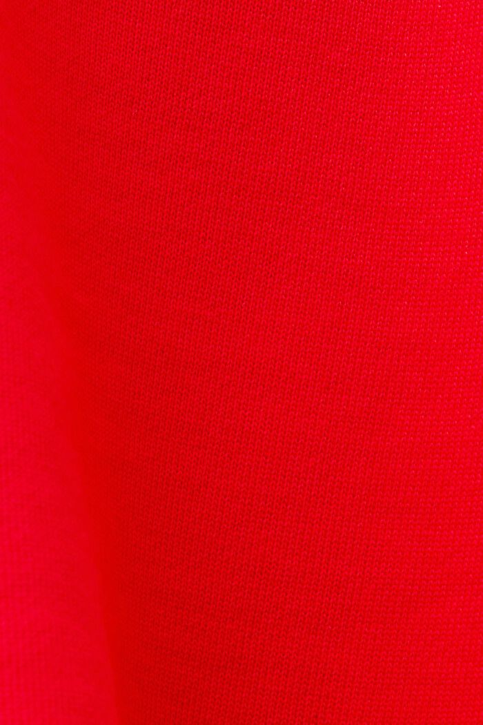 Cropped hættetrøje, 100 % bomuld, RED, detail image number 4