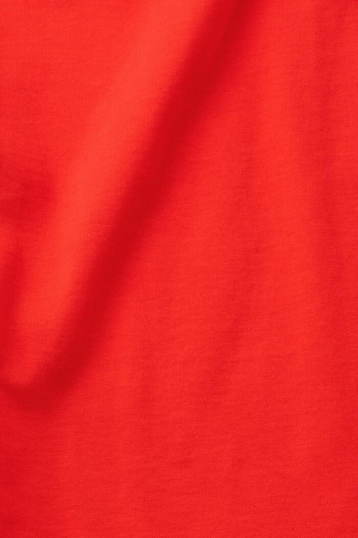 Bomulds-T-shirt med hjerteformet logo, RED, detail image number 5