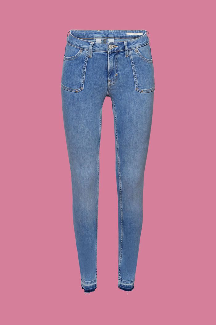 Jeans i bomuldsblanding med stretchkomfort, BLUE LIGHT WASHED, detail image number 6