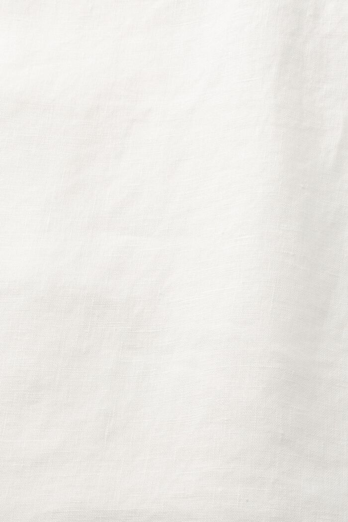 Vævet bluse i hør, OFF WHITE, detail image number 5