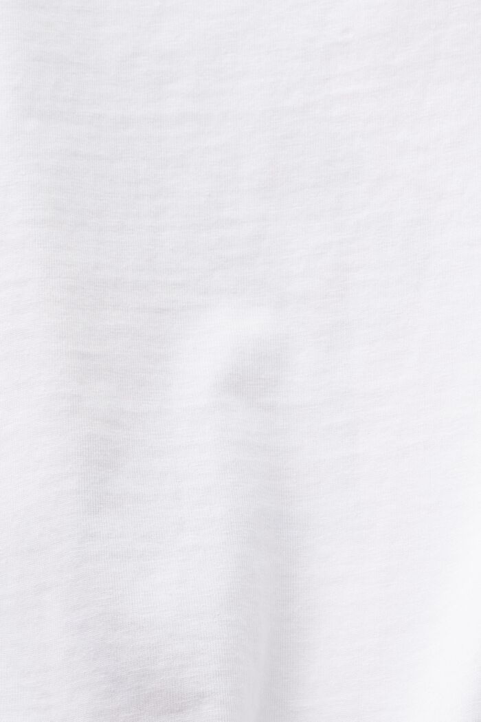 Jersey-T-shirt med print foran, WHITE, detail image number 4