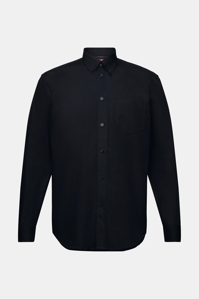 Button down-skjorte i poplin, 100 % bomuld, BLACK, detail image number 6