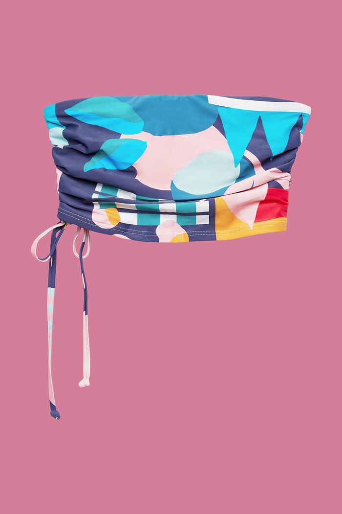 Bandeau-bikinitop med multifarvet print, INK, detail image number 4