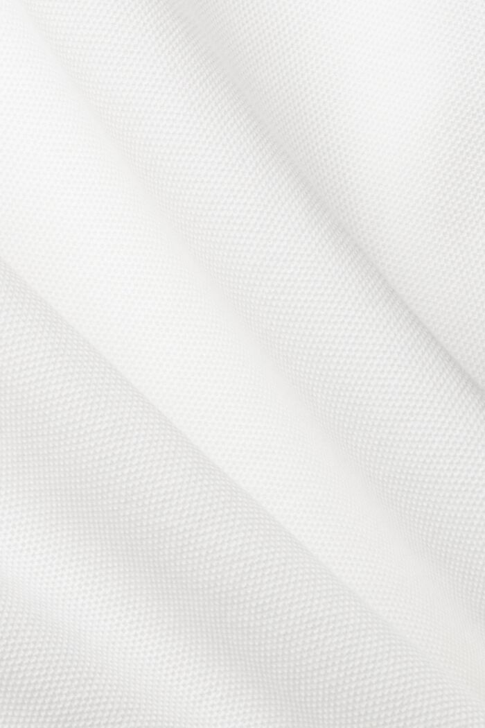 Piqué poloskjorte med lange ærmer, OFF WHITE, detail image number 1