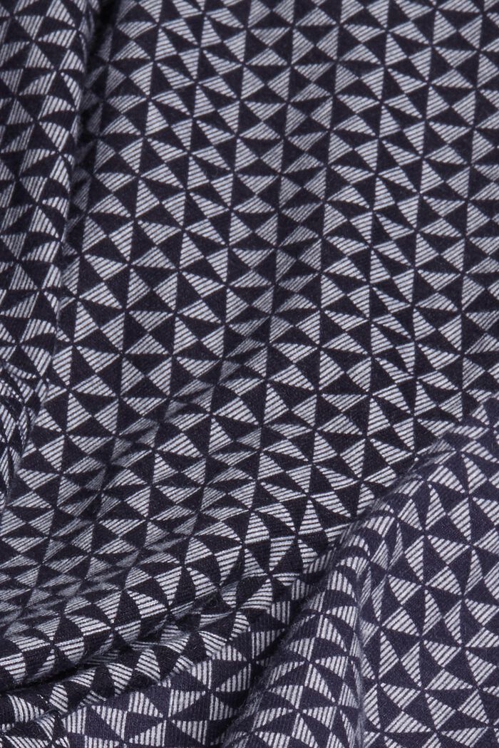 Mønstrede pyjamasshorts i 100% økologisk bomuld, NAVY, detail image number 4