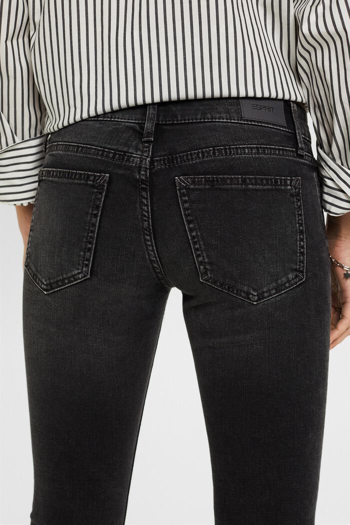 Skinny jeans med lav alje, BLACK DARK WASHED, detail image number 4