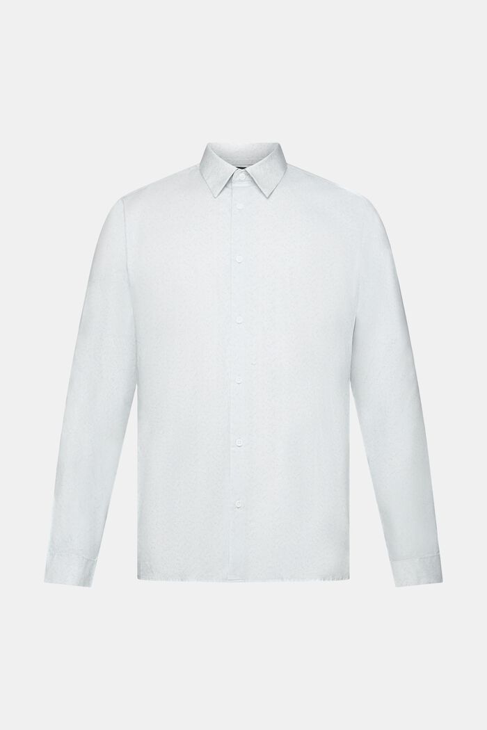 Mønstret slim fit-skjorte i bomuld, WHITE, detail image number 7