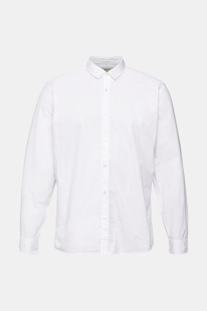 Slim fit-skjorte i bæredygtig bomuld, WHITE, overview
