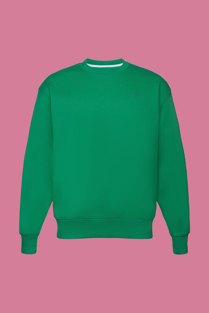Sweatshirt med lille delfinprint, GREEN, detail image number 5