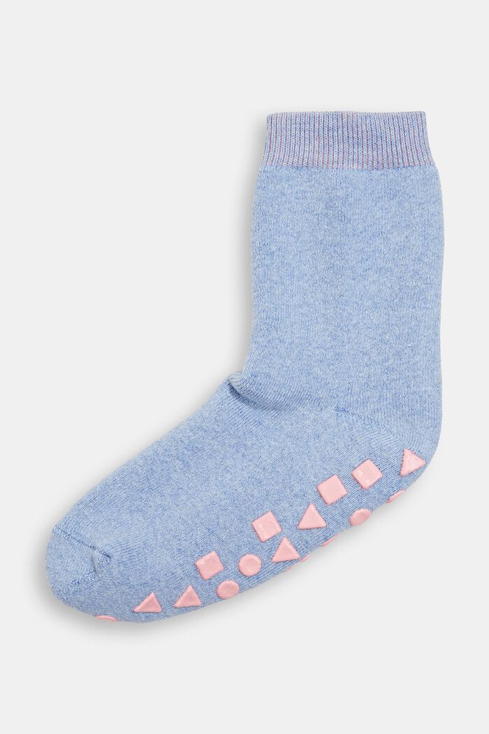 Skridhæmmende sokker i økologisk bomuldsblanding, JEANS, detail image number 0