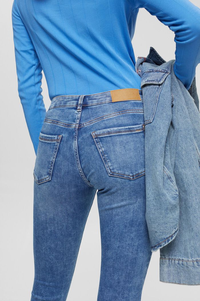 Jeans i bomuldsstretch, BLUE MEDIUM WASHED, detail image number 2