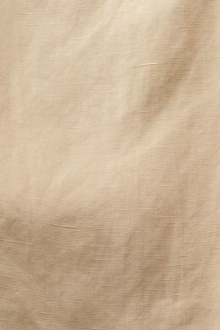 Beskåret camisole-skjorte, hørblanding, SAND, detail image number 5