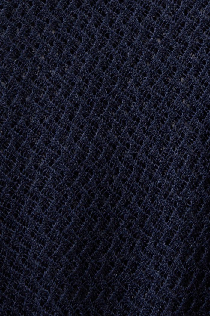Struktureret sweater med V-hals, NAVY, detail image number 5
