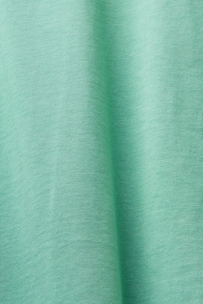 Jersey-T-shirt med rund hals, DUSTY GREEN, detail image number 5