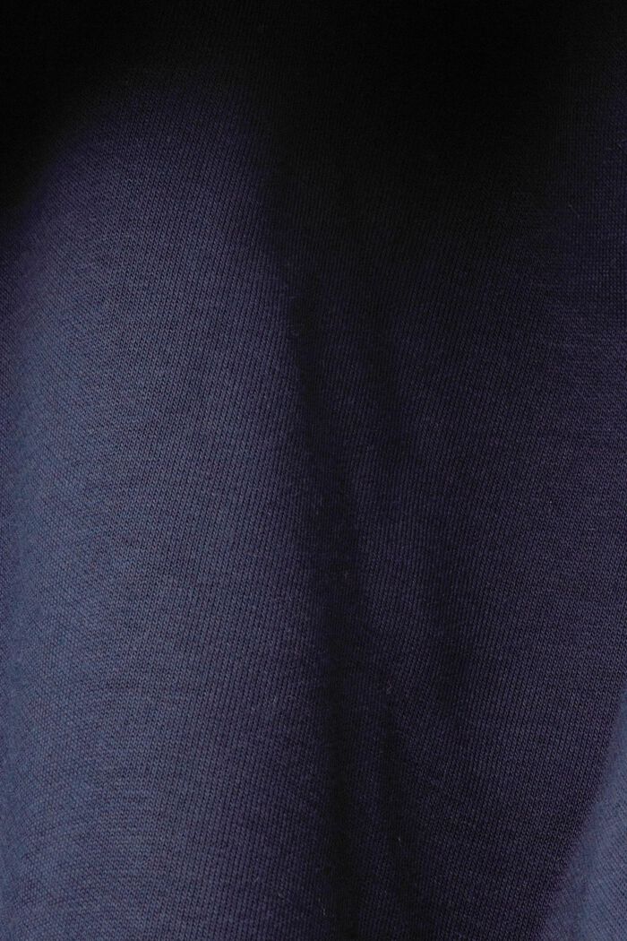 Sweatshirt med hætte og syet logo, NAVY, detail image number 4