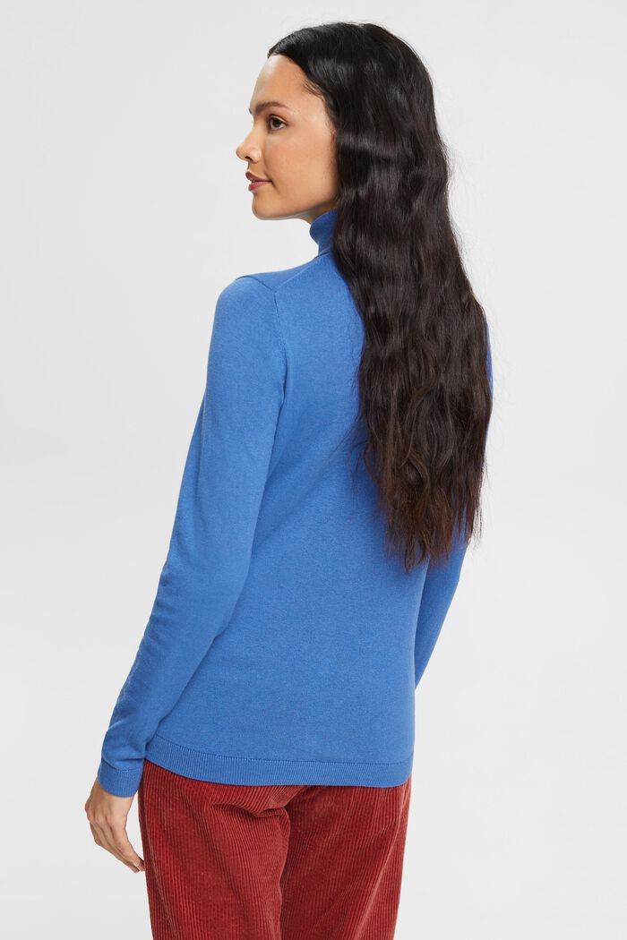 Sweater med rullekrave, BLUE, detail image number 4