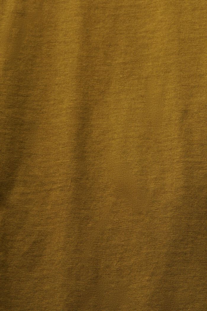 Jersey-T-shirt i økologisk bomuld, OLIVE, detail image number 5