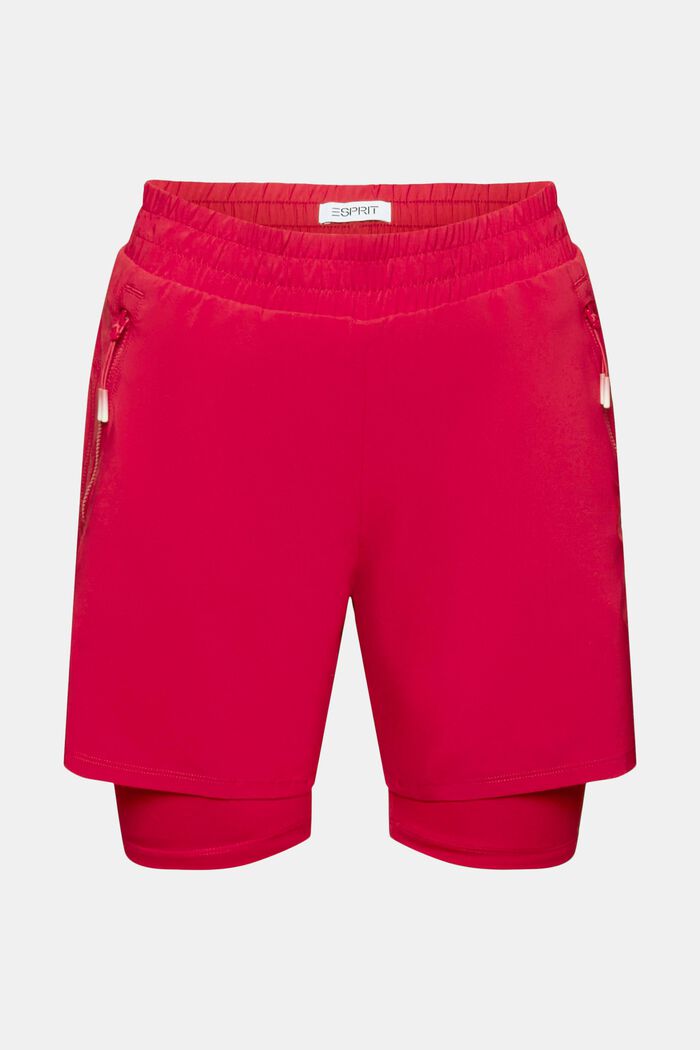Sporty shorts i to lag, DARK RED, detail image number 6