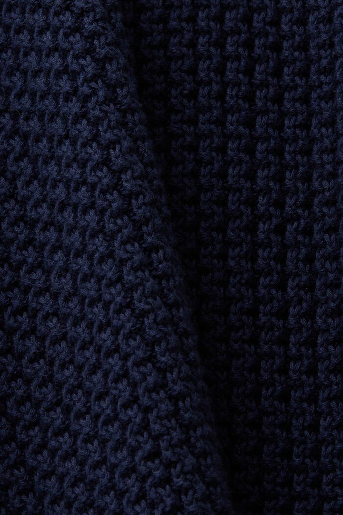 Sweater i struktureret strik med rund hals, NAVY, detail image number 4