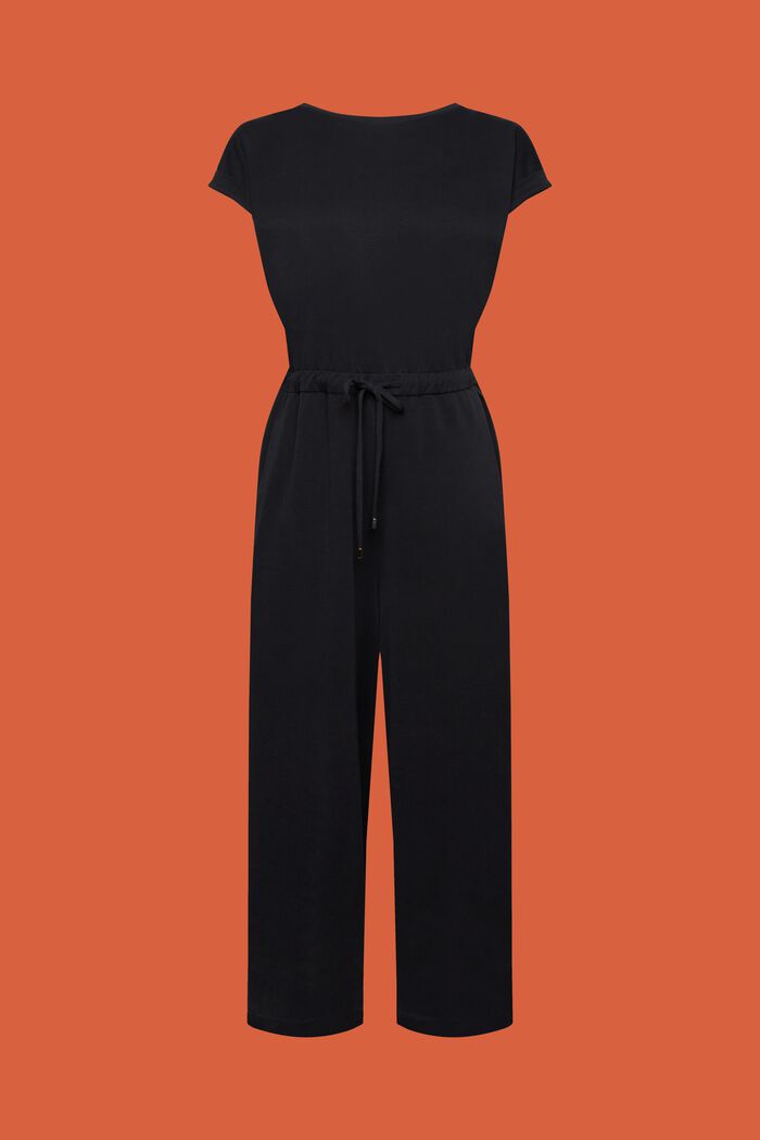 Modal-jumpsuit med bindebælte i taljen, ANTHRACITE, detail image number 7
