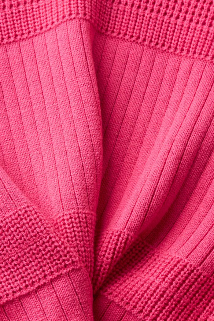Strikket pullover med mønstermiks, PINK FUCHSIA, detail image number 5
