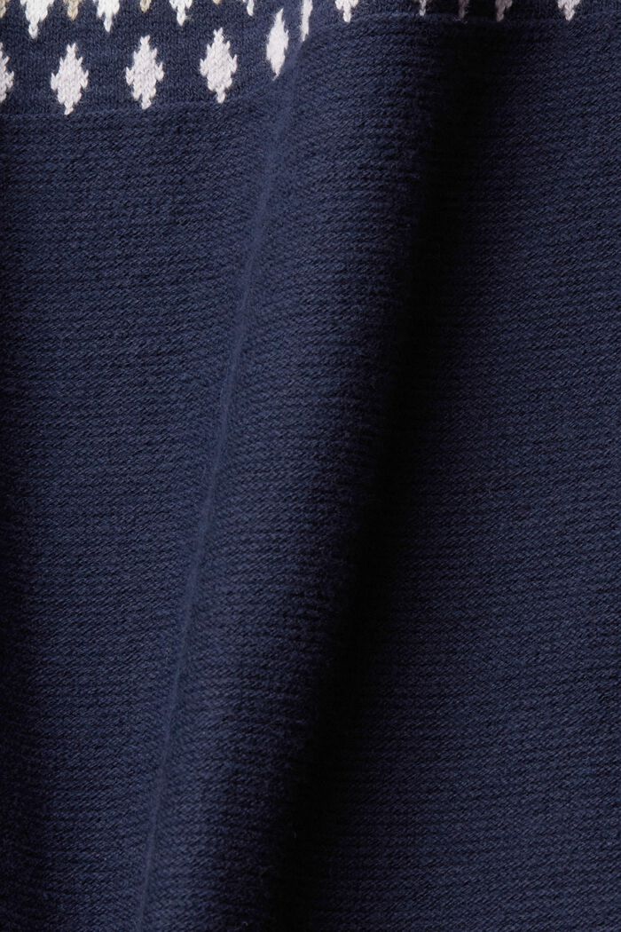 Pullover med jacquard-mønster, NAVY, detail image number 1