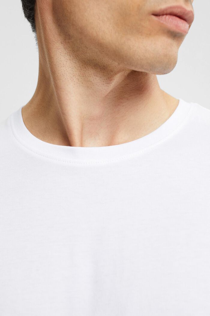 Jersey-T-shirt, 100% bomuld, WHITE, detail image number 0