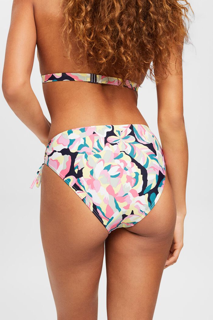 Carilo beach-bikinitrusser med blomsterprint, NAVY, detail image number 4