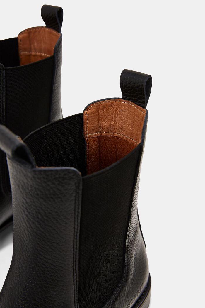 Chelsea-støvler i glat læder, BLACK, detail image number 6
