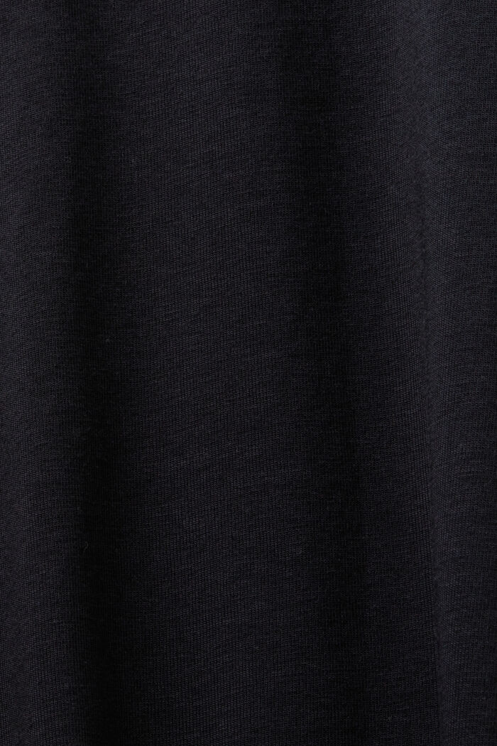 Langærmet T-shirt med dyb rund halsudskæring, BLACK, detail image number 5