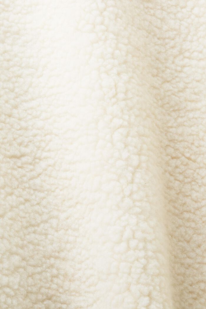 Jakke i teddy-fleece, OFF WHITE, detail image number 6